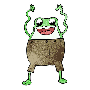 动画片涂鸦青蛙在白色背景