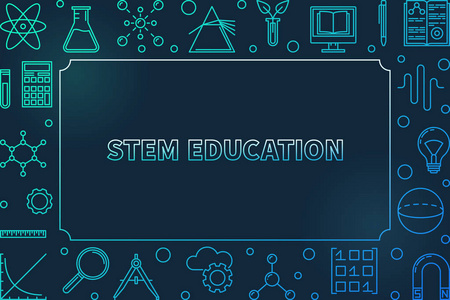 阀杆蓝色水平框架。向量科学概要例证