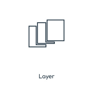 图层概念行图标。线性层概念轮廓符号设计。这个简单的元素插图可用于 web 和移动 ui只能
