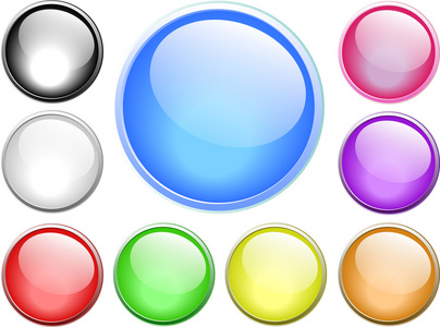 各种颜色的圆形按钮