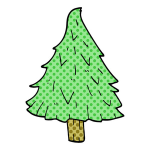 动画片涂鸦圣诞树