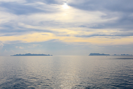 美丽岛苏梅岛海景从渡轮