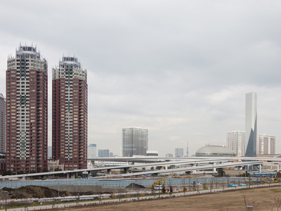 城市景观在东京，日本