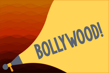 显示宝莱坞的文字符号。概念照片印度流行电影电影行业孟买电影