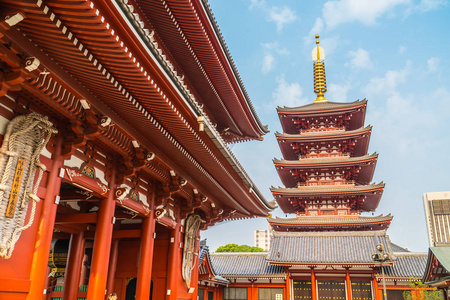 美丽的建筑建筑浅草寺寺是日本东京浅草地区著名的旅游景点