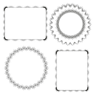 花边矢量框架集