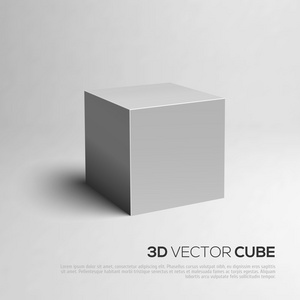 多维数据集的 3d。您设计的的矢量图