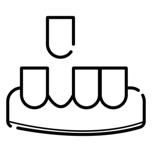 矢量牙科医学插图图标