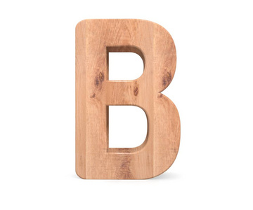 3d 装饰木制字母 大写字母 B