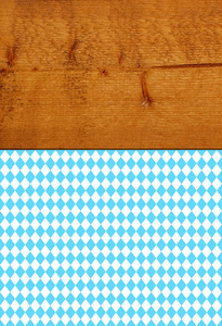 背景纹理 带有巴伐利亚桌布的木桌