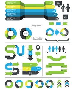 图表设计元素和图标