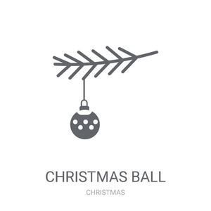 圣诞球图标。时尚的圣诞球标志概念的白色背景从圣诞收藏。适用于 web 应用移动应用和打印媒体