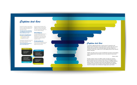 小册子，传单页。图表的的杂志布局。Web 模板