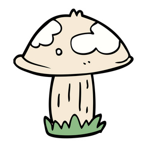 动画片乱画野生蘑菇