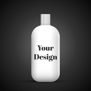 化妆品或卫生灰度白色灰色铬盖子塑料瓶凝胶 皂液 乳液 面霜，洗发水。准备好您的设计