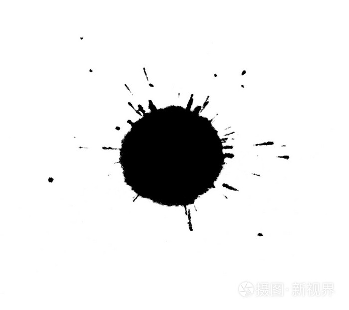 墨水在纸上标注的地方