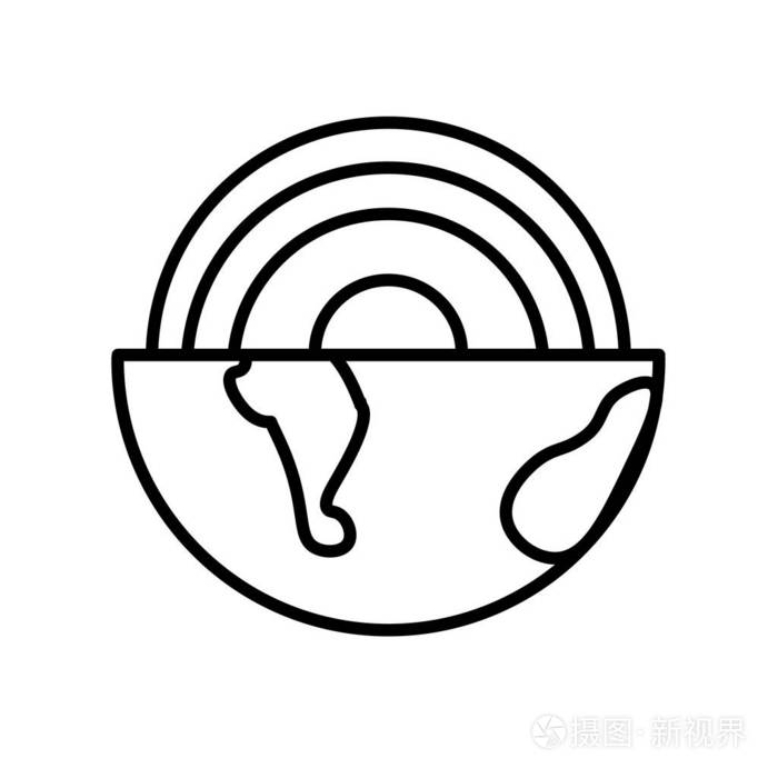 地热图标矢量在白色背景下被隔离, 地热