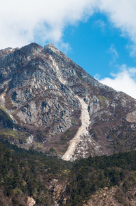 在锡金是印度的山地景观