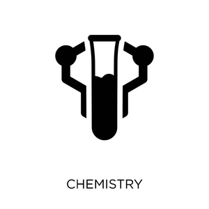 化学图标。化学符号设计从科学收藏。简单的元素向量例证在白色背景