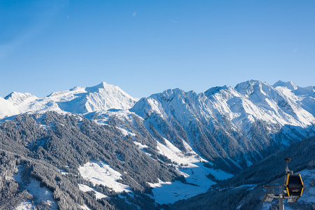 齐勒河谷在奥地利阿尔卑斯山