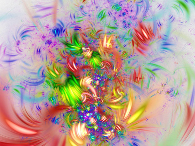 抽象混沌分形背景3d 渲染图