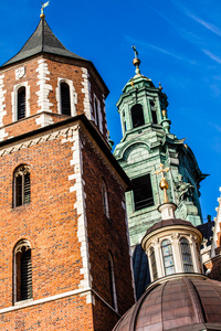 瓦维尔大教堂著名波兰在克拉科夫的瓦维尔山的里程碑
