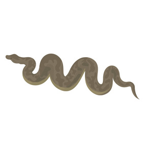 孤立的蛇平图标向量