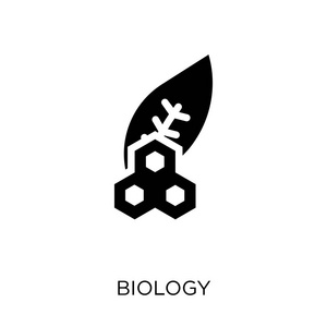 生物图标。生物符号设计从科学收藏。简单的元素向量例证在白色背景