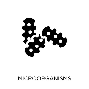 微生物图标。微生物符号设计从科学收藏。简单的元素向量例证在白色背景