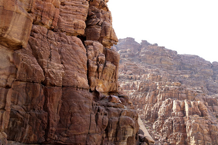 岩瓦迪穆   国家公园位于死海，Jordan 的地区