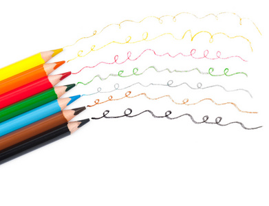 彩色铅笔绘制线条