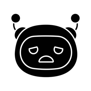 悲伤机器人 emoji 表情字形图标
