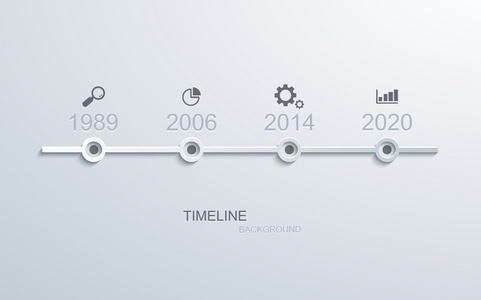 矢量现代时间线图表