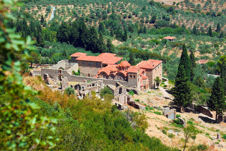 遗址旧镇在 mystras，希腊