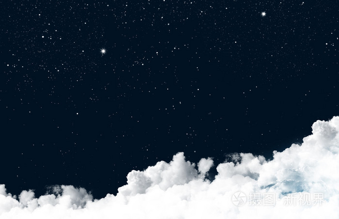 夜晚的天空中的星星
