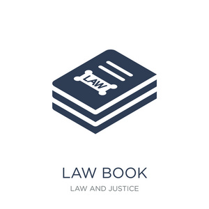 法律书籍图标。时尚的平面向量法律书图标在白色背景从法律和正义汇集, 向量例证可用于网络和移动, eps10