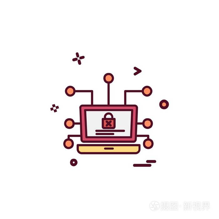 网络安全图标设计矢量