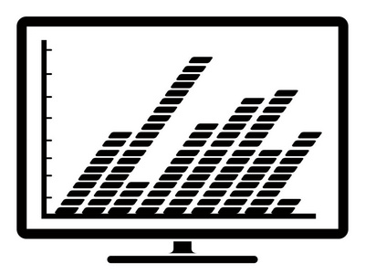 计算机屏幕上的业务图