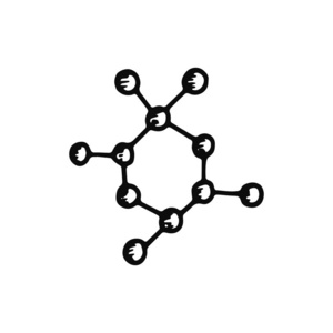 生物分子。独立对象图标