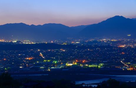 饭田市的黄昏