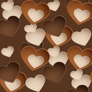 巧克力样式与甜食在形式心脏