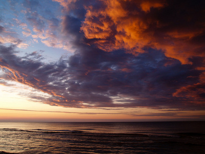 在波罗的海的美丽云彩