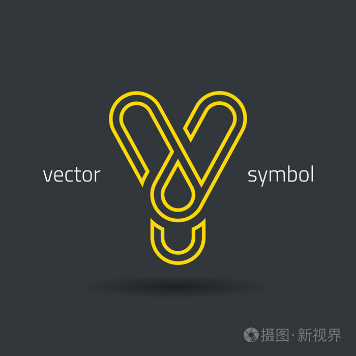 创意线字母符号字母 y插画-正版商用图片0ahzq2-摄图