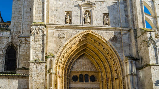 西班牙帕伦西亚哥特式大教堂 卡斯蒂利亚和莱昂 的景色