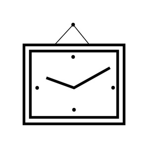 时钟图标向量被隔离在白色背景上, 时钟透明符号