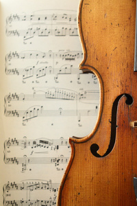 古董小提琴的一部分