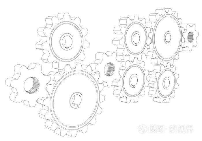 金属丝框架齿轮