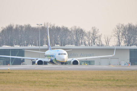 瑞安航空飞机在特殊绘画