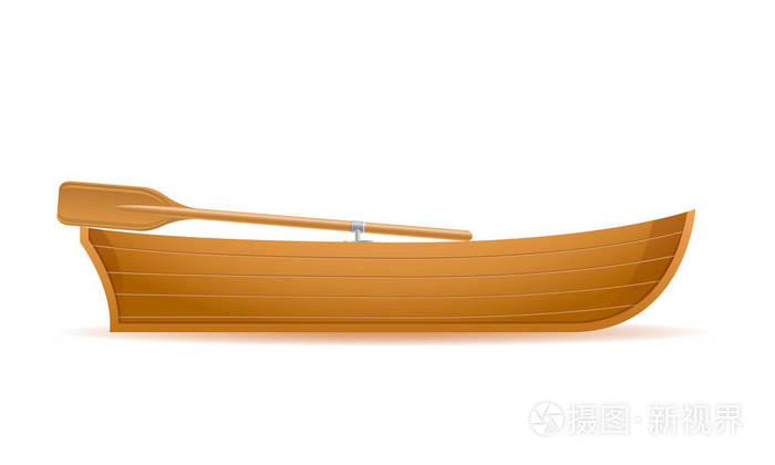 木船侧视图向量例证查出在白色背景