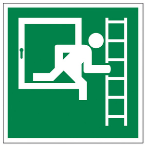 救援标志图标退出紧急出口图门梯